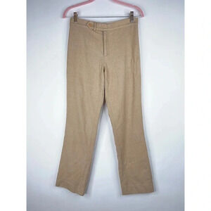 Ralph Lauren Black Label Wool Pants Tan Lined Vintage 90s Y2K USA Neutral Size 6